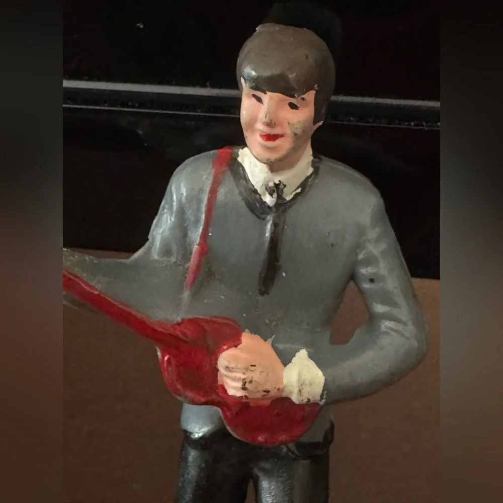 Vintage The Beatles Plastic Figure Paul McCartney Wilton Go-Go Swingers Cake Top